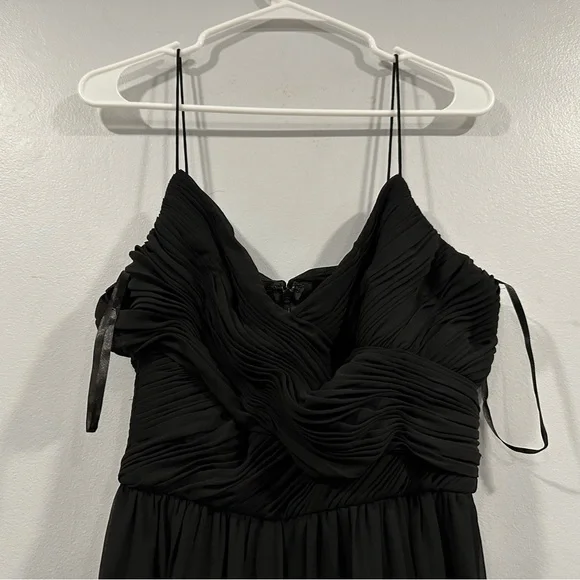 Mac Duggal 70100 Black Faux Wrap Flowy Jumpsuit Medium M